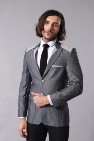 15601 Grey Blazer Jacket