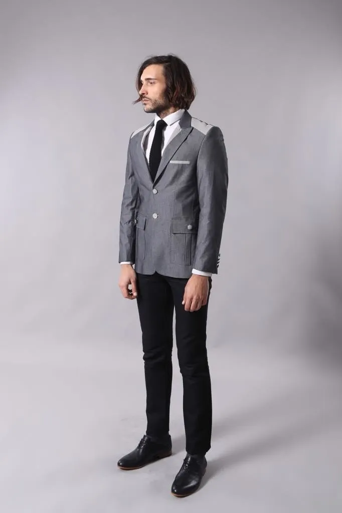 15601 Grey Blazer Jacket