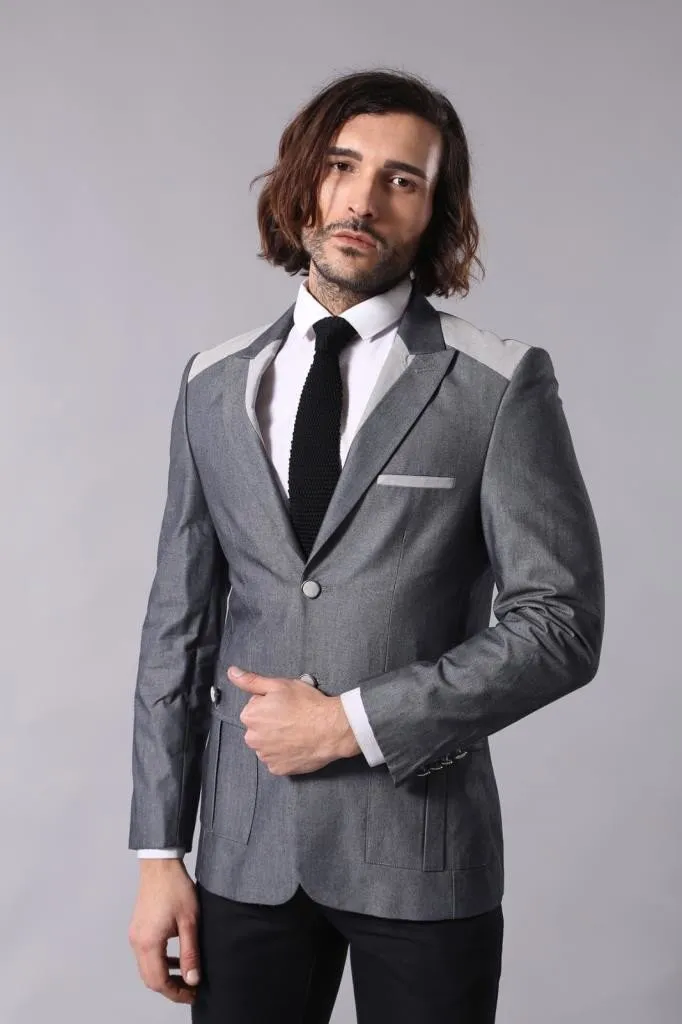 15601 Grey Blazer Jacket