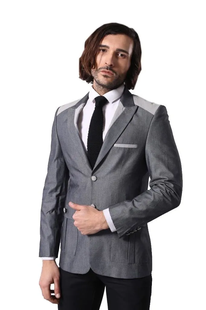 15601 Grey Blazer Jacket