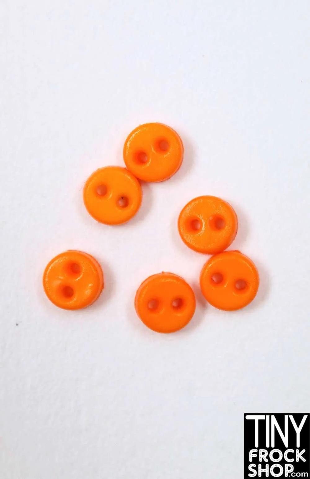 4mm - 12" Fashion Doll Quality Mini Flat Chunk Buttons - Pack Of 6