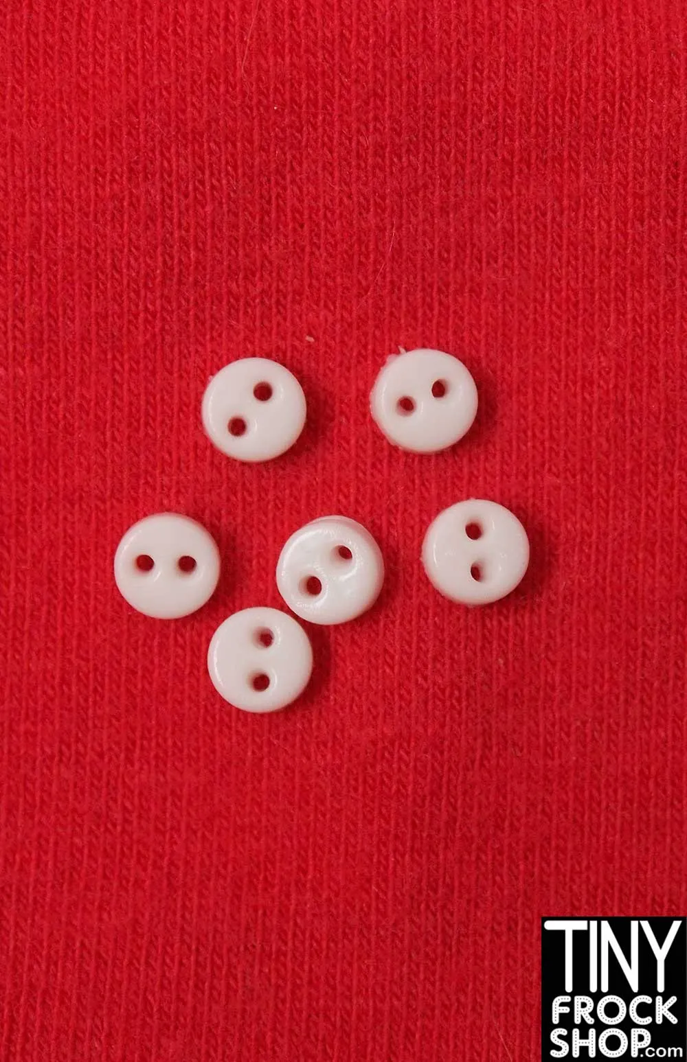 4mm - 12" Fashion Doll Quality Mini Flat Chunk Buttons - Pack Of 6