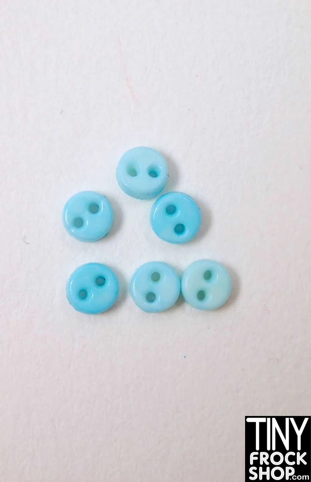 4mm - 12" Fashion Doll Quality Mini Flat Chunk Buttons - Pack Of 6