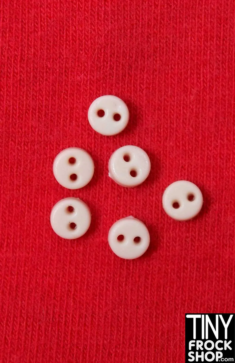 4mm - 12" Fashion Doll Quality Mini Flat Chunk Buttons - Pack Of 6