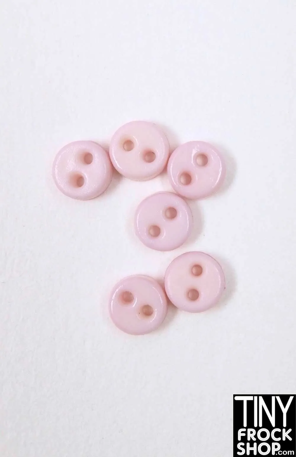 4mm - 12" Fashion Doll Quality Mini Flat Chunk Buttons - Pack Of 6