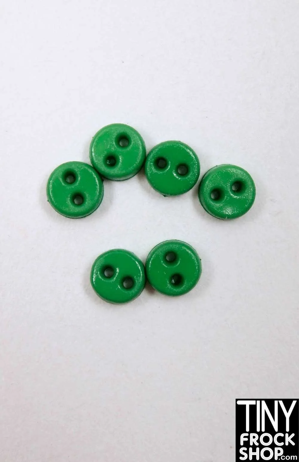 4mm - 12" Fashion Doll Quality Mini Flat Chunk Buttons - Pack Of 6