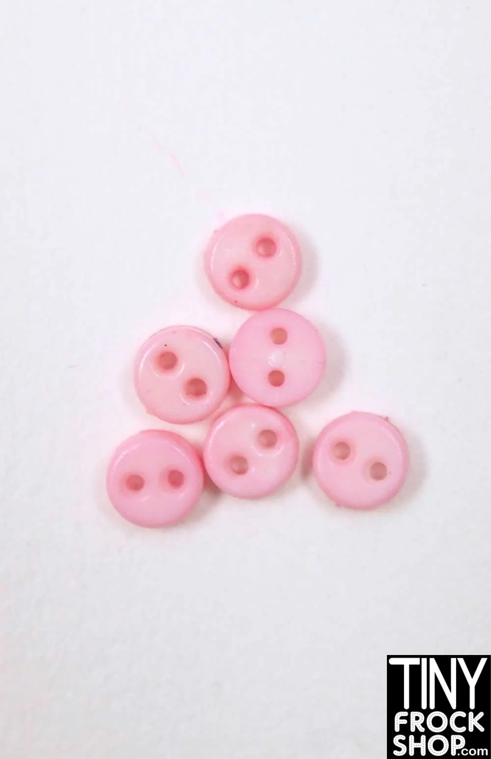 4mm - 12" Fashion Doll Quality Mini Flat Chunk Buttons - Pack Of 6