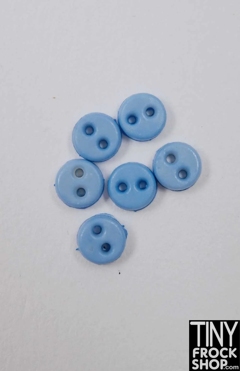 4mm - 12" Fashion Doll Quality Mini Flat Chunk Buttons - Pack Of 6