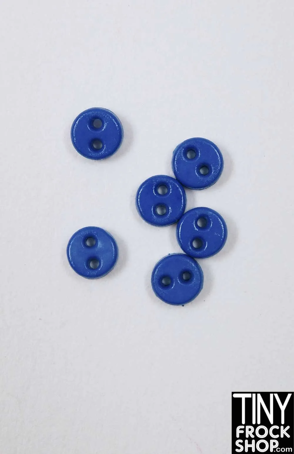 4mm - 12" Fashion Doll Quality Mini Flat Chunk Buttons - Pack Of 6