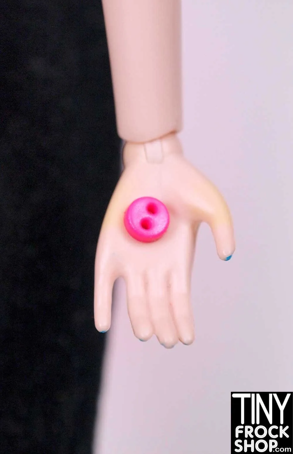 4mm - 12" Fashion Doll Quality Mini Flat Chunk Buttons - Pack Of 6