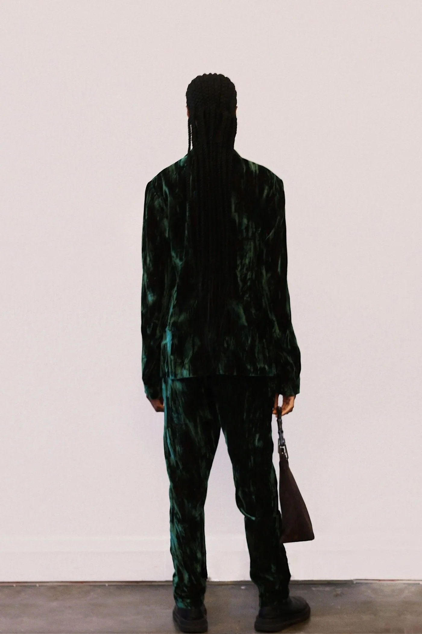 Ann Demeulemeester Velvet Green Suit