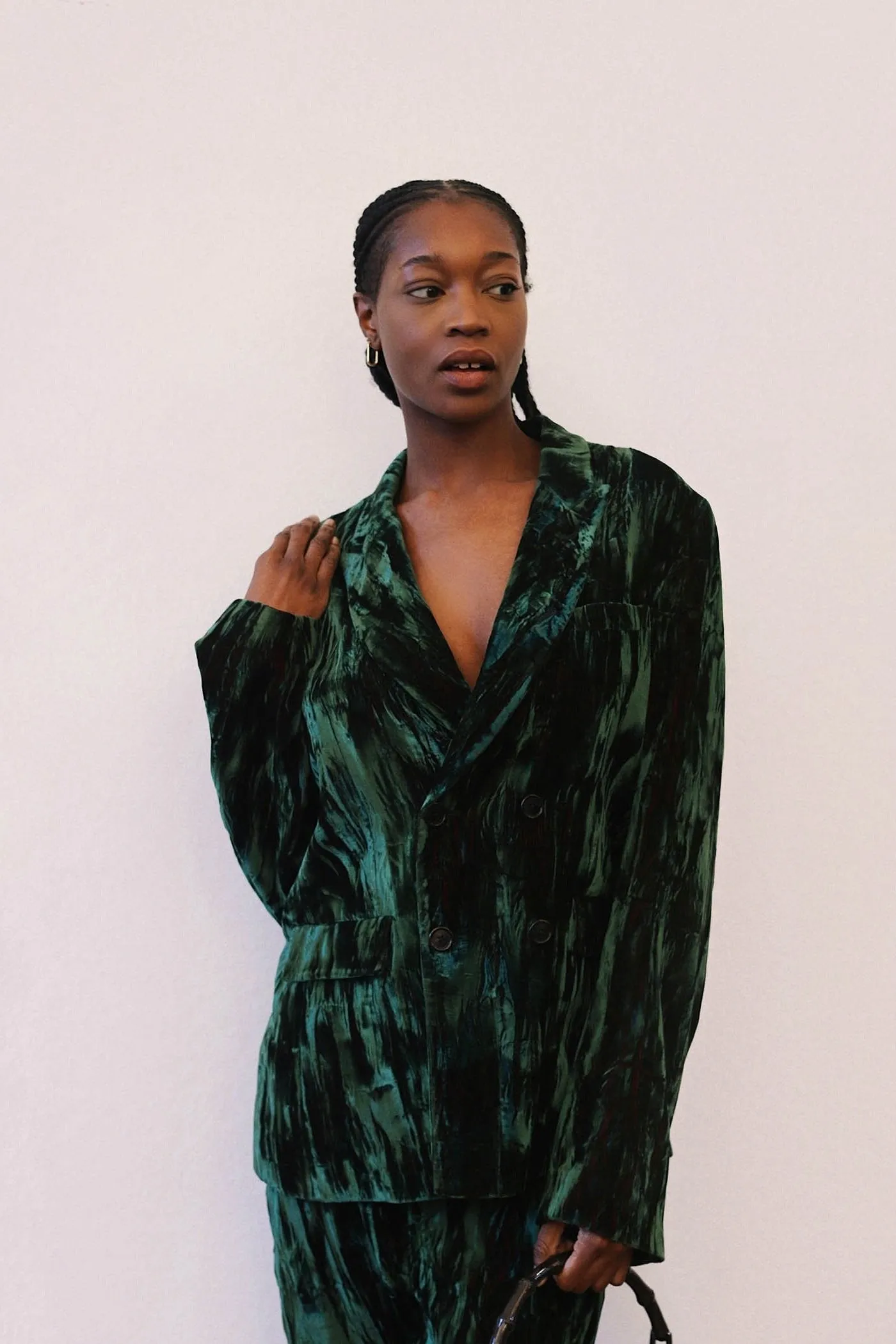 Ann Demeulemeester Velvet Green Suit