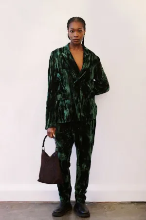 Ann Demeulemeester Velvet Green Suit