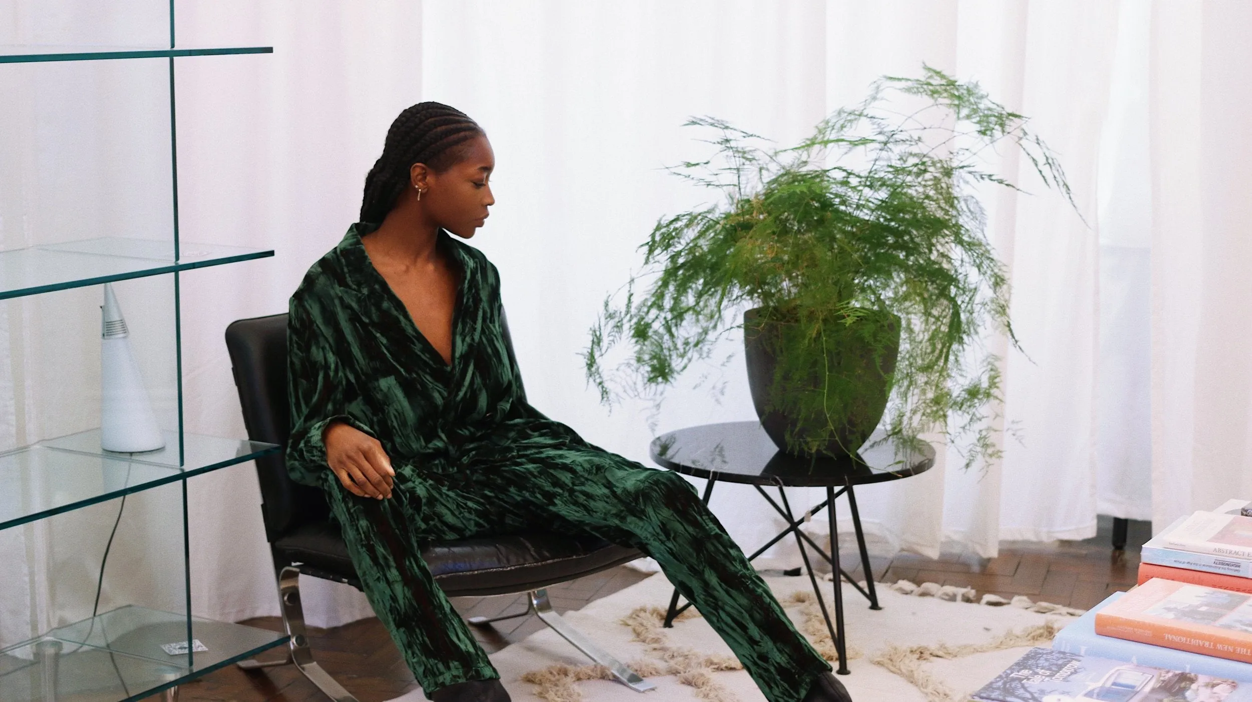 Ann Demeulemeester Velvet Green Suit