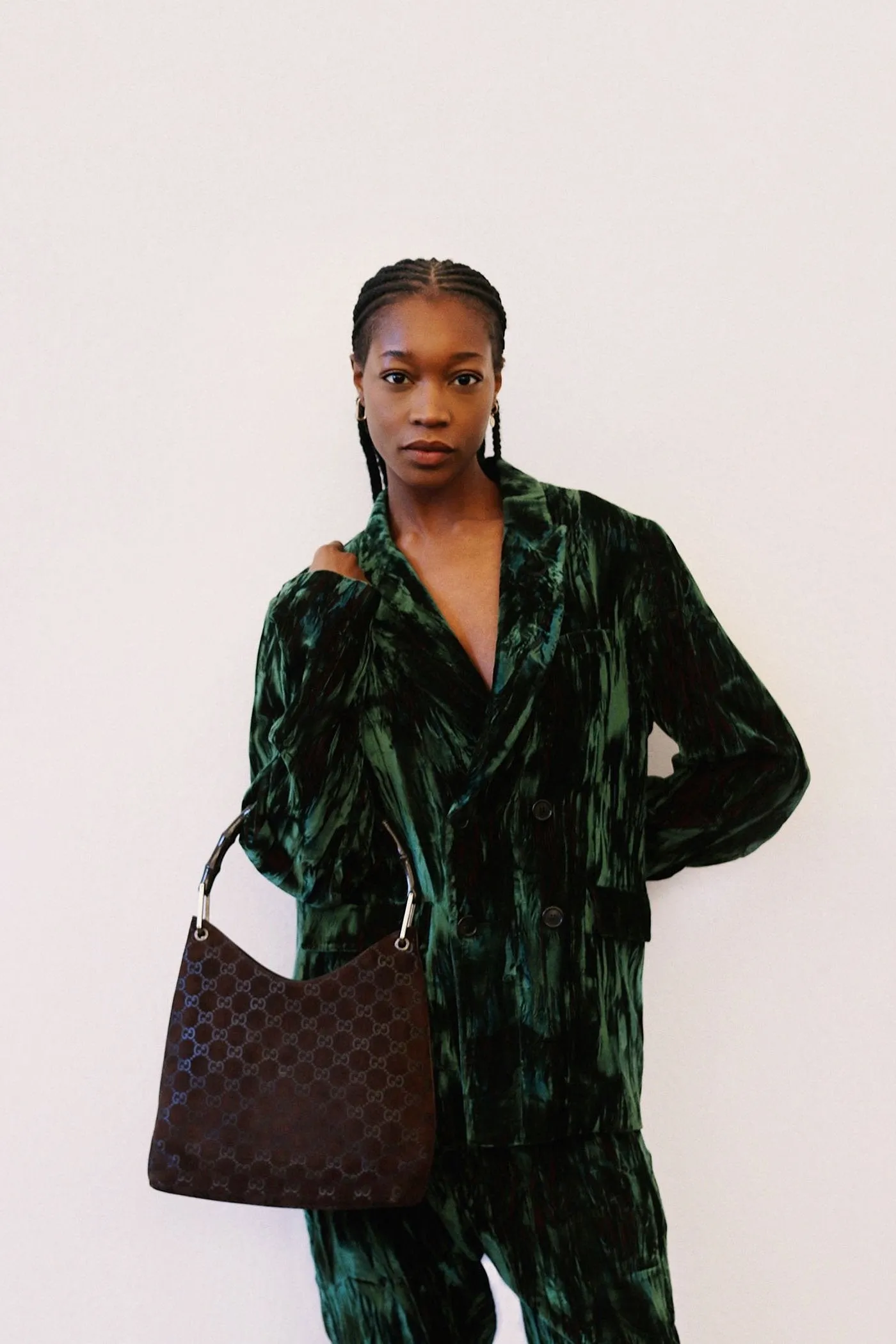 Ann Demeulemeester Velvet Green Suit