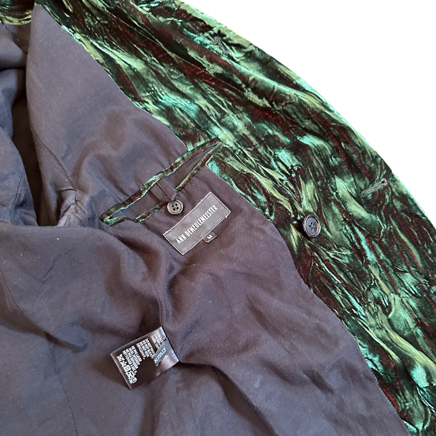 Ann Demeulemeester Velvet Green Suit
