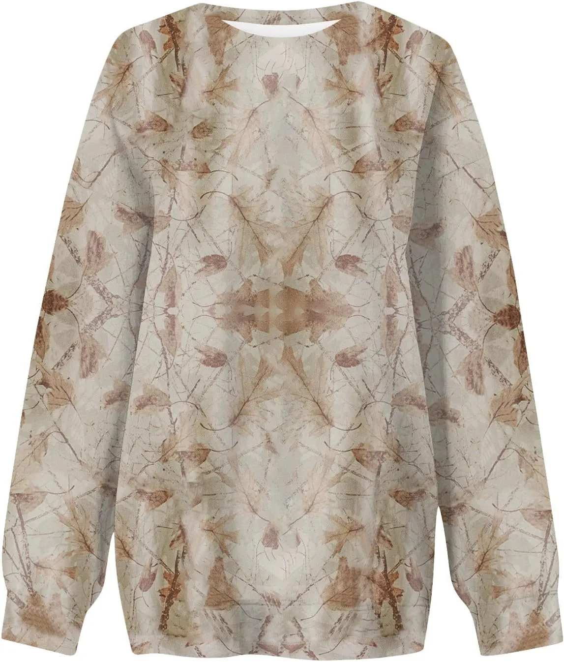GOFULY Camo Sweatshirt For Women Crewneck Fall Oversized Y2k Camo Shirt Pullover Long Sleeve Maple Leaf Print Travel Clothes