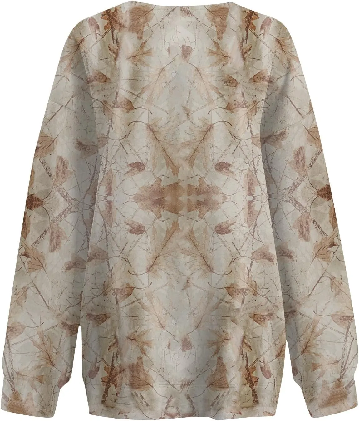 GOFULY Camo Sweatshirt For Women Crewneck Fall Oversized Y2k Camo Shirt Pullover Long Sleeve Maple Leaf Print Travel Clothes