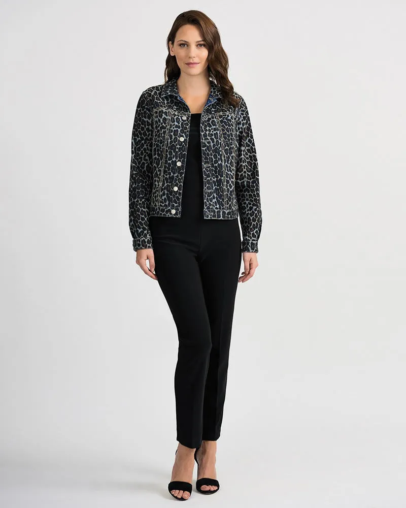 Joseph Ribkoff Grey/Black Reversible Jacket Style 201530