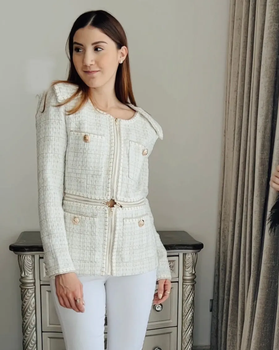 Nude Shoulder Pads Blazer