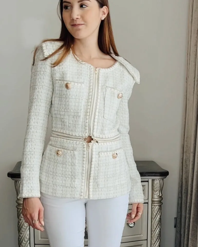 Nude Shoulder Pads Blazer
