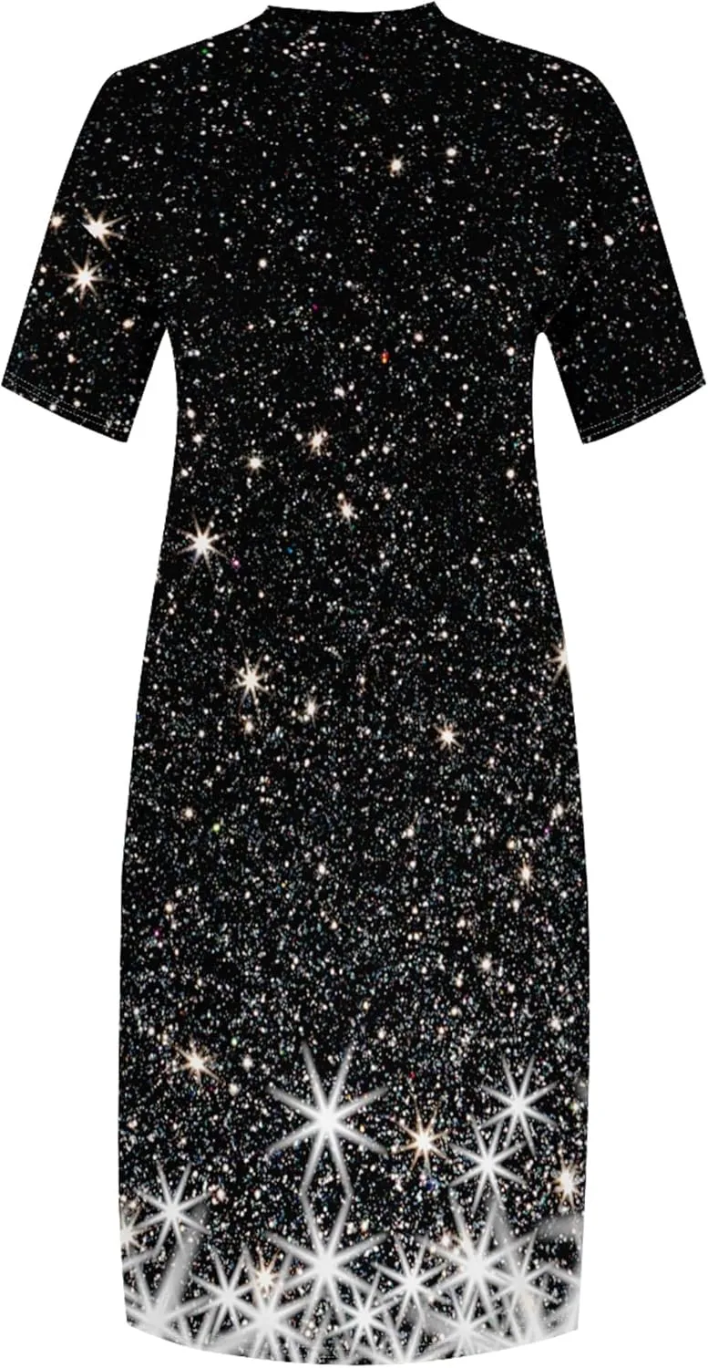 Plus Size Dresses for Women 2024 Summer Casual Short Sleeve T Shirt Maxi Dress with Pockets A Line Beach Vacation Outfits