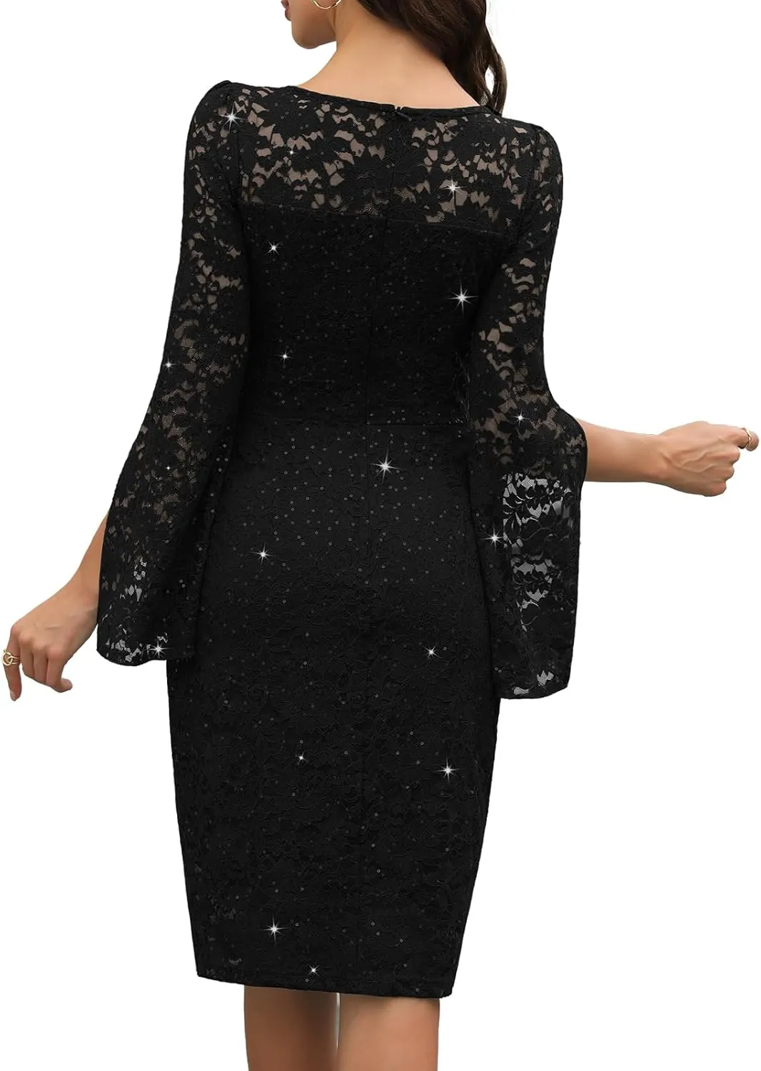 Sequin Cocktail Formal Dresses for Women,Weddings Guest Evening Party Gowns Slim Midi Fishtail Dress
