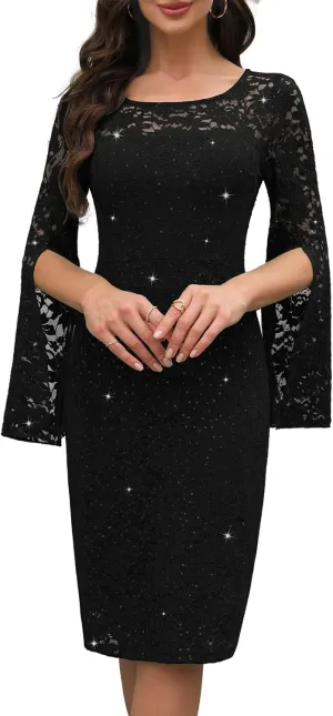 Sequin Cocktail Formal Dresses for Women,Weddings Guest Evening Party Gowns Slim Midi Fishtail Dress