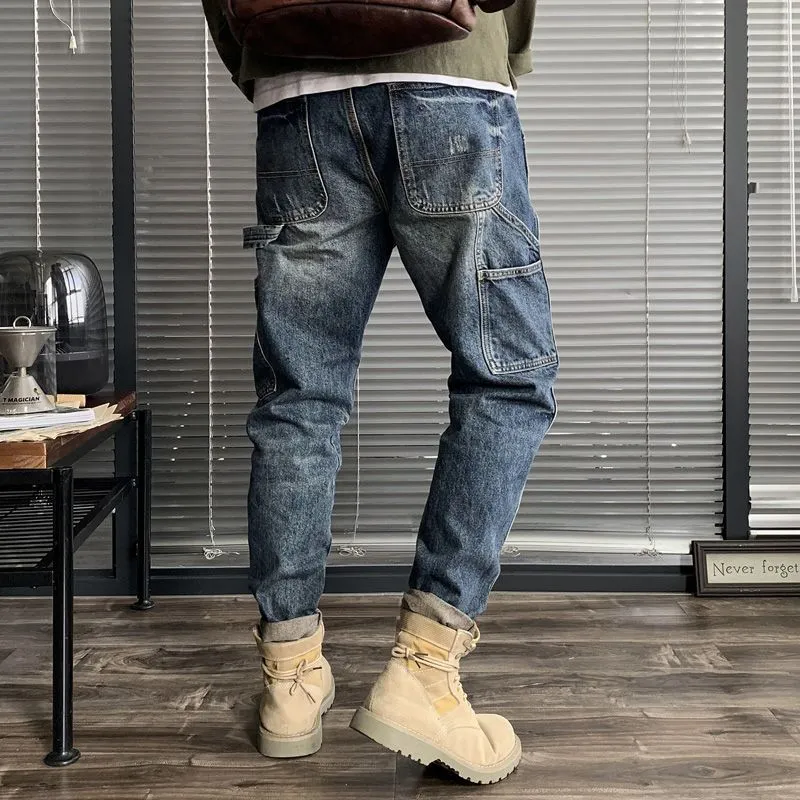 West Louis Fashion Harem Straight Cargo Jeans