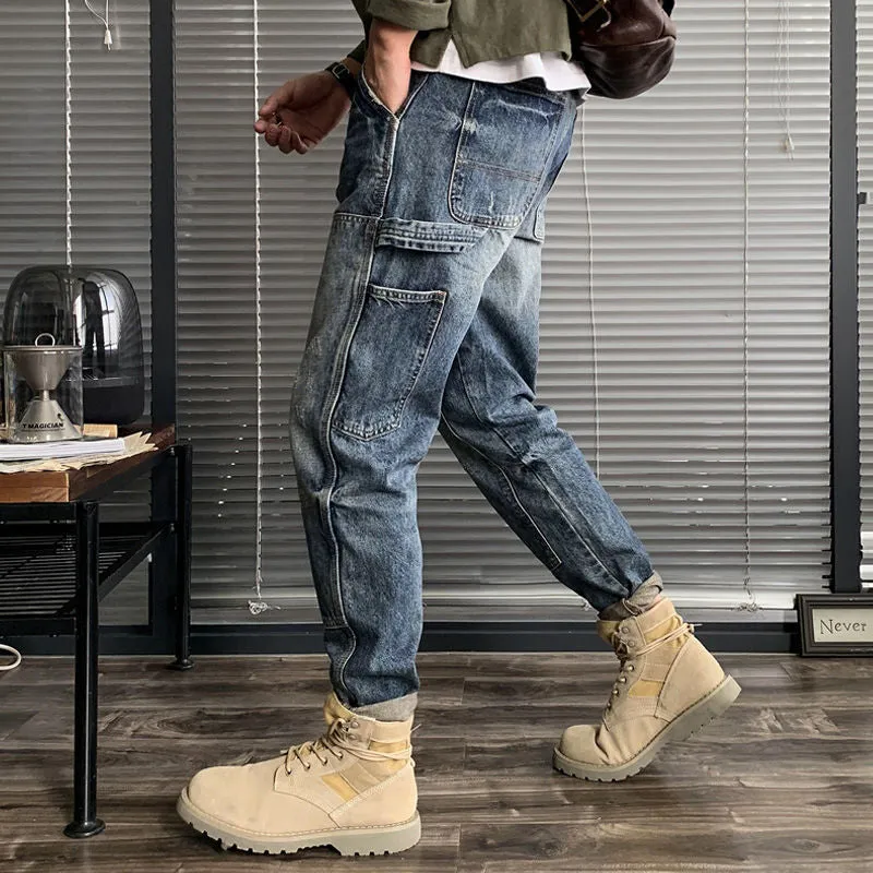 West Louis Fashion Harem Straight Cargo Jeans