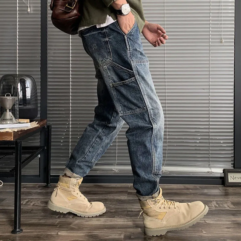 West Louis Fashion Harem Straight Cargo Jeans