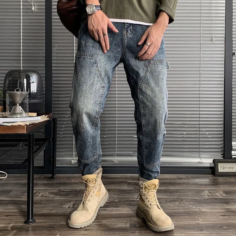 West Louis Fashion Harem Straight Cargo Jeans